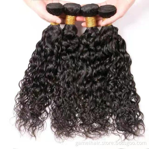 Water Wave Wholesale hair vendors unprocessed remy human raw brazilian virgin hair 100% brazilian Water Wave hair bundles